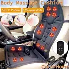 8Modes Heated Back Massager Seat Cushion Neck Vibration Body Chair Pad Home Auto