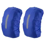 2pcs 30-40L Waterproof Backpack Rain Cover Non-Slip Backpack Cover S Navy Blue