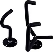 Kisangel 2PCS Metal Wall Mount Guitar Hook Rack Durable Bracket Hanger for Acoustic and Electric Guitars Ukulele and String Instruments Easy Installation Sleek Black Design
