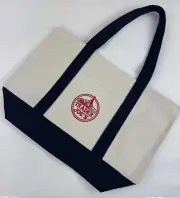 Trader Joe’s Bag Canvas Reusable Heavy Cotton Basic Style Shopping Blue Navy LG
