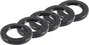 X AUTOHAUX Universal Oil Seal TC Double Lip W Steel Spring Seal Ring Rotary Shaft Seal 40x62x8mm High Pressure NBR Rubber Black 5pcs