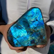 2.7lb Natural Gorgeous Labradorite Quartz Crystal Stone Specimen Healing