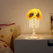 Sunflower Crystal Led Lamp Rechargeable Creative Nursery Lamp for Dorm