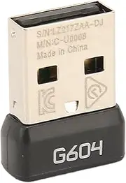 Plug Play Mini USB Unifying Receiver, Portable Adapter, 2.4 GHz USB Mouse Receiver With ABS Material for Logitech G604 Laptop Computer Headphones Keyboard