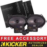 KICKER 51KSS6804 CAR AUDIO 6"X8"COMPONENT KS SPEAKERS W/SOUND DEADENING KIT PAIR