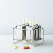 Onyx POPStainless Steel Popsicle Mold Set Of 6 With Holder