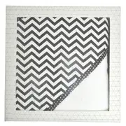 Baby Hooded Towel Black Chevron