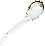 Retro Ceramic Spoons, Rice ScoopSet of 1 Nice Stainless Steel Spoon Baby Spoon Coffee Tea Soup Spoon