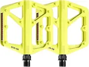Mountain Bike Pedals - Anti-Slip Sealed Bearing | Road Bike Hybrid Pedals | Reflective Replacement Equipment Stepper for Cycling Seniors Cardio Indoor Gym Outdoor Workout Most Bicycles