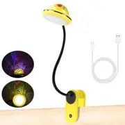 Catzon Catzon LED Folding Book Light 2W Dimmable with mini Projector Rechargeable-Yellow