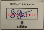 Sam Sturt SIGNED Fremantle Dockers Card. AFL. Football Fyfe Serong