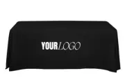 Printed Logo on Tablecloth Rectangle 127x305cm - Black