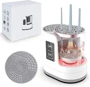 Automatic Makeup Brush Cleaner Machine Makeup Brush Cleaning Tool Three-in-One Multifunctional Cleaning Air Drying and Disinfection for Makeup Lovers Professionals Makeup Brushes Powder Puff