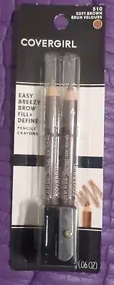 Covergirl Easy Breezy Brow Fill & Define Pencil with Sharpener, #510 Soft Brown