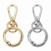1.8" Swivel Snap Hooks with Key Rings, 2Pcs Clasp Clip, Gold Tone/Silver Tone