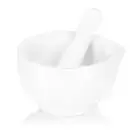 Porcelain Mortar and Pestle Ceramic Herb Grinder Pill Crusher Set 3.3 inch White