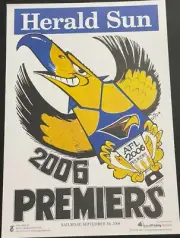 AFL WEST COAST EAGLES 2006 PREMIERS WEG ARMSTRONG BRAUN LYNCH