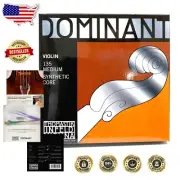 Rich Tone Dominant Violin Strings Complete Set - 4/4 M-Steel with Low Tension