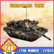 748PCS Ukrainian Army Tank Military Vehicle Tank Building Blocks Toy Bricks Set