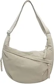 [acdiac] Crescent Crossbody Shoulder Bag For Women Hobo Bag Multi-Pocket Nylon Backpack Travel Shopping Dumpling Bag