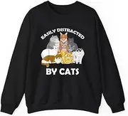 [VidiAmazing] Easily Distracted by Cats Kitten Meow Lover Women Men Kids ds030 T-Shirt