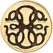 [Alex and Ani] Path of Life Gold Slider Charm, Create Your Own, 14kt Gold Plated, Gold, Charm Size 0.27 inch Width by 0.27 inch Height, One Size, Brass, No Gemstone