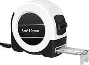GAILY YOUTH Measuring Tape with Matte Finish, 3 Meters Stainless Steel Tape Measure with Nylon Coating,Self Locking Tape Measure Retractable Measuring Tape with Rubber Protective Casing