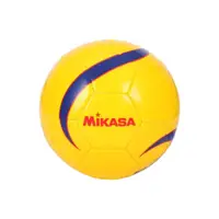 在飛比找momo購物網優惠-【MIKASA】合成皮手縫5人制足球-訓練 5號球 運動 黃