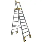 Bailey P170 Aluminium Platform Ladder 10 Step 3.0m Platform 170kg Wheels FS13544