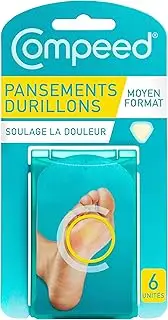 Compeed Callus Plasters, 6 Hydrocolloid Plasters, Foot Treatment, Fast Natural Callus Removal, Dimensions: 4.4cm x4.5cm