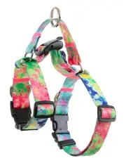 [Korea Collection] Large Dog Double-Lined Straps Harness Adjustable No Pull in Sweet Green