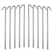 40 Pack Heavy Duty Galvanized Tent Stakes Metal Garden Edging Fence Hook