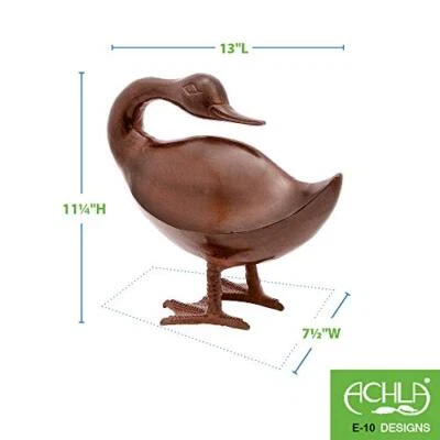 Achla Designs E 10 Bye Duck Garden Statue Bronze
