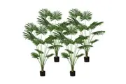 SOGA 4X 180cm Artificial Natural Green Fan Palm Tree Fake Tropical Indoor Plant Home Office Decor