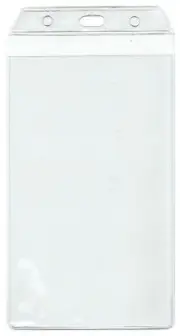 100 VERTICAL OVERSIZE CREDENTIAL ID HOLDERS 7 X 4 CLEAR ON BOTH SIDES