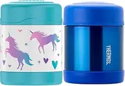 Thermos FUNtainer Insulated Food Jar, Unicorn, F30019UN6AUS and Thermos FUNtainer Insulated Food Jar, 290ml, Blue, F3003BL6AUS