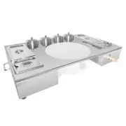 ALDKitchen Crepe Maker Desk Set | 8 Pots | Service Station for Crepe Maker