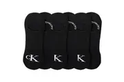 6PK Calvin Klein Women's One Size Flat Knit Sneaker Liner Socks Black Assorted