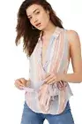 Free People Mackenzie Wrap Button-Up Top Ivory Pastel Medium $80