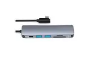 Ethernet Docking Station, Multi Adapter USB Hub Docking Station, Industrial Grade Chips Multi Port Docking Station, 60W Type C Power Laptop Docking Station, H Dmi Docking Station for Labtop, Office(Silver)