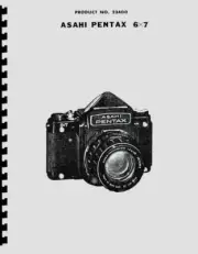 Pentax 6x7 Single Lens Reflex Camera (early model) Service Manual Reprint