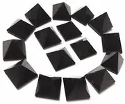 crystalmircle Lot Of 9 Black Tourmaline Loose Gemstone Pyramids Crystal healing Reiki Bagua Vaastu men women Gift Wellness aura cleanser psychic energy metaphysical handcrafted