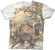 Attack On Titan - Cadet Corp Group Sublimated Men's T-Shirt - Large
