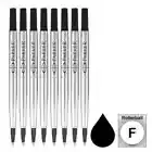 8Pcs Parker Ink Refills 0.5mm Fine Black Fit Sonnet IM Urban Rollerball Pen