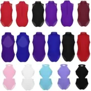 Girls Gymnastics Leotard Athletic Unitard Ballet Dance Fitness Bodysuit Workouts