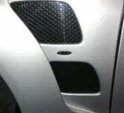 Mercedes Lorinser Genuine Spoiler Fender Emblem Badge Black With Silver x 4 New