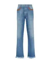 Fendi Logo-Patch Denim Jeans 31,32 Blue