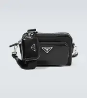 [Prada] Prada Leather-trimmed crossbody bag