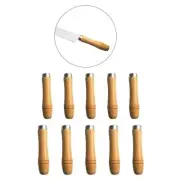 5x Wooden File Handle Replacement with Metal Ring Screw on Carpentry Accessories