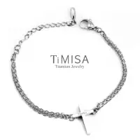 在飛比找momo購物網優惠-【TiMISA】守護十字架 純鈦手鍊